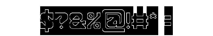 Mnemonic Core-Hollow-Inverse Font OTHER CHARS