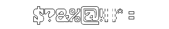Mnemonic Core-Hollow Font OTHER CHARS