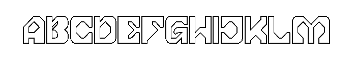 Mnemonic Core-Hollow Font UPPERCASE