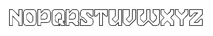 Mnemonic Core-Hollow Font UPPERCASE