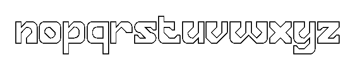 Mnemonic Core-Hollow Font LOWERCASE