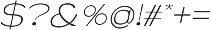 MN Newthon Thin Italic otf (100) Font OTHER CHARS