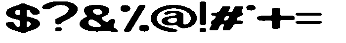 MN Brutaze Expanded Font OTHER CHARS