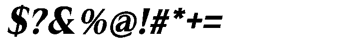 MN Managa Serif Bold Italic Font OTHER CHARS