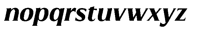 MN Managa Serif Bold Italic Font LOWERCASE