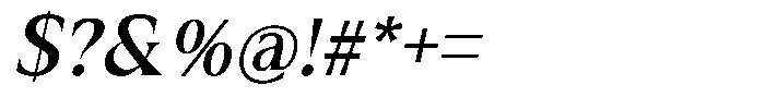 MN Managa Serif Italic Font OTHER CHARS