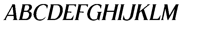 MN Managa Serif Italic Font UPPERCASE