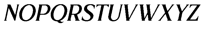 MN Managa Serif Italic Font UPPERCASE