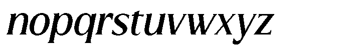 MN Managa Serif Italic Font LOWERCASE