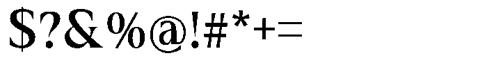 MN Managa Serif Regular Font OTHER CHARS
