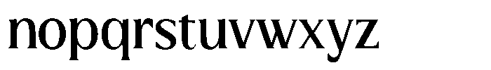 MN Managa Serif Regular Font LOWERCASE