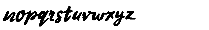 MN Rastone Talles Script Font LOWERCASE