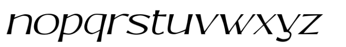 MN Regraft Thin Italic Font LOWERCASE
