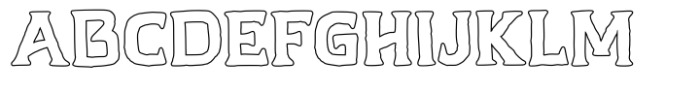 MN Revolta Outline Font UPPERCASE