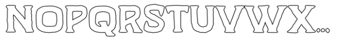 MN Revolta Outline Font UPPERCASE