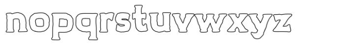 MN Revolta Outline Font LOWERCASE
