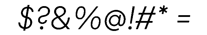 MNKYMaurice ExtralightItalic Instance Font OTHER CHARS