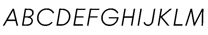 MNKYMaurice ExtralightItalic Instance Font UPPERCASE
