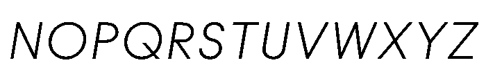 MNKYMaurice ExtralightItalic Instance Font UPPERCASE