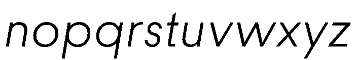 MNKYMaurice ExtralightItalic Instance Font LOWERCASE