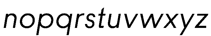 MNKYMaurice LightItalic Instance Font LOWERCASE