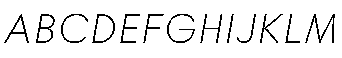MNKYMaurice ThinItalic Instance Font UPPERCASE