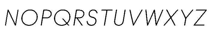 MNKYMaurice ThinItalic Instance Font UPPERCASE