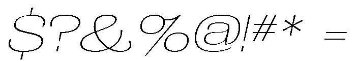 Mode Variable Extra Light Italic Font OTHER CHARS