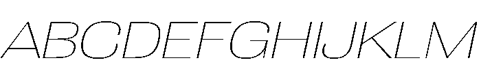 Mode Variable Extra Light Italic Font UPPERCASE