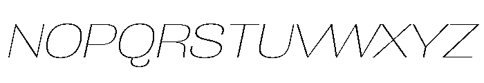 Mode Variable Extra Light Italic Font UPPERCASE