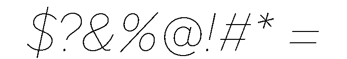 Mode Variable Thin Italic Font OTHER CHARS