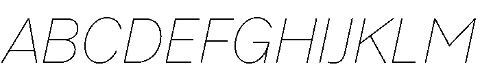 Mode Variable Thin Italic Font UPPERCASE
