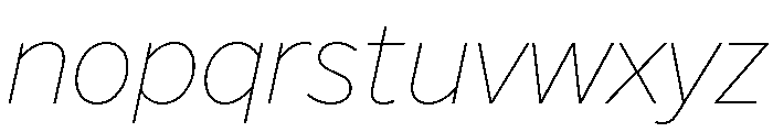 Mode Variable Thin Italic Font LOWERCASE