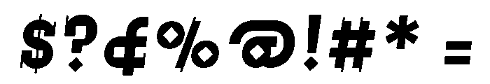 Mohannak Bold Oblique Font OTHER CHARS