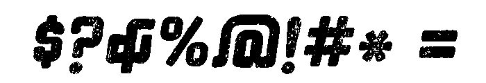 Mokharbash Oblique1 Font OTHER CHARS