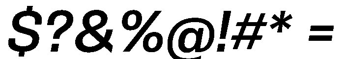 Mokoko Variable Semibold Italic Font OTHER CHARS