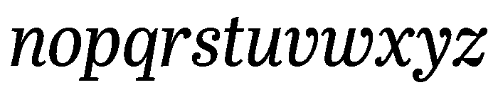 Mon Nicolette Variable Italic Font LOWERCASE