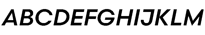 Mozaic Variable Medium Italic Font UPPERCASE