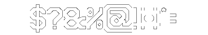 MODERN SOCIETY-Hollow Font OTHER CHARS