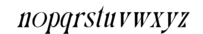 MOONSCYTHE-Slant Font LOWERCASE