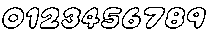 Mochi Soda Outline Italic Font OTHER CHARS
