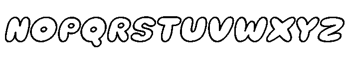 Mochi Soda Outline Italic Font UPPERCASE