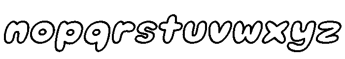 Mochi Soda Outline Italic Font LOWERCASE