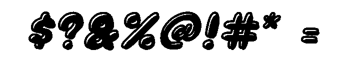 Mochi Soda Outline Shadow Ital Font OTHER CHARS