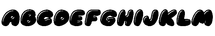 Mochi Soda Outline Shadow Ital Font UPPERCASE