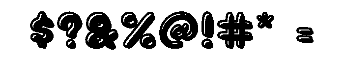 Mochi Soda Outline Shadow Font OTHER CHARS