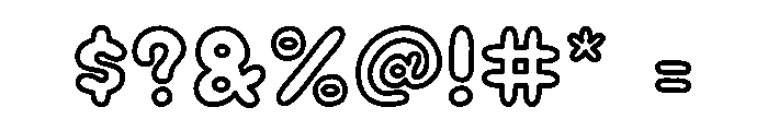 Mochi Soda Outline Font OTHER CHARS