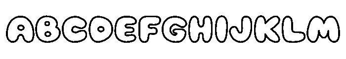 Mochi Soda Outline Font UPPERCASE