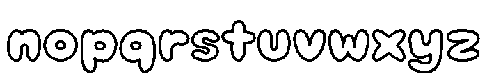 Mochi Soda Outline Font LOWERCASE