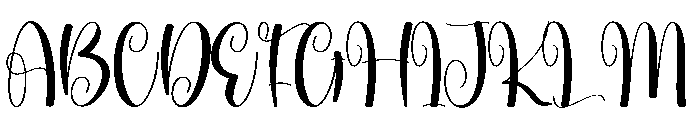 Mockup Highland Font UPPERCASE